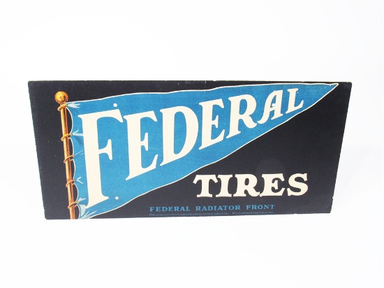 CIRCA LATE 1920S FEDERAL TIRES ADVERTISING CARDBOARD SIGN