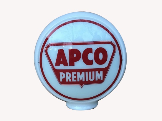 1950S APCO PREMIUM GASOLINE SERVICE STATION GAS PUMP GLOBE
