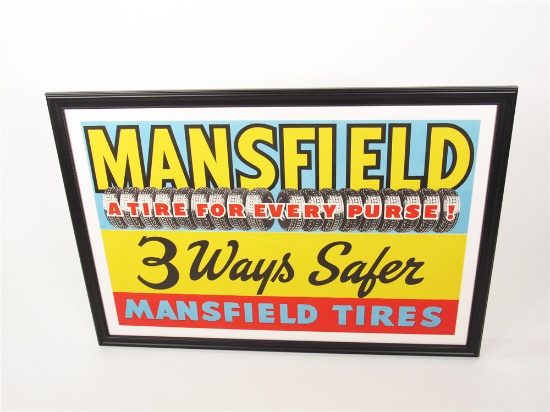 CIRCA 1940S-50S MANSFIELD TIRES SERVICE DEPARTMENT DISPLAY POSTER