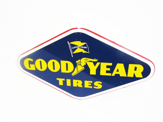 1958 GOODYEAR TIRES TIN TIRE DISPLAY SIGN