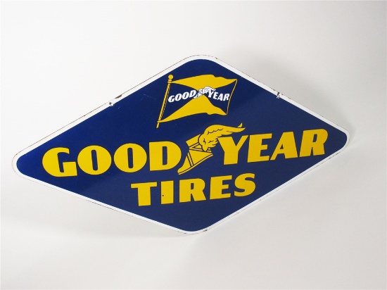 LATE 1940S GOODYEAR TIRES PORCELAIN DEALERSHIP SIGN