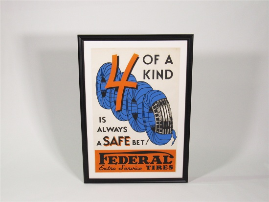 1930S FEDERAL TIRES POSTER