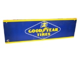 LARGE EARLY 1950S GOODYEAR TIRES PORCELAIN AUTOMOTIVE GARAGE SIGN