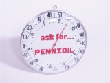 CIRCA 1960S PENNZOIL AUTOMOTIVE GARAGE DIAL THERMOMETER