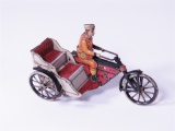 1920S TIN LITHO KEY WIND-UP MOTORCYCLE WITH SIDECAR