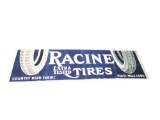 1920S RACINE TIRES PERIOD FILLING STATION CANVAS BANNER