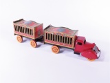 1920S-30S WYANDOTTE TOYS CIRCUS TRUCK WITH CAGE WAGON