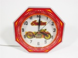 REPRODUCTION INDIAN MOTORCYCLES VINTAGE-STYLE NEON DEALERSHIP CLOCK