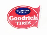 1930S GOODRICH TIRES SILVERTOWN CORDS PORCELAIN SERVICE STATION SIGN