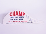 VINTAGE CHAMP TIN GARAGE SIGN