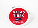 1930S ATLAS TIRES BY IMPERIAL OIL (STANDARD) PORCELAIN TIRE DISPLAY INSERT SIGN