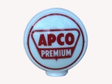 1950S APCO PREMIUM GASOLINE SERVICE STATION GAS PUMP GLOBE