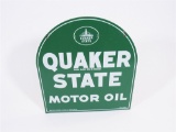 VINTAGE QUAKER STATE MOTOR OIL TIN SERVICE STATION SIGN