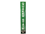 EARLY 1950S QUAKER STATE MOTOR OIL EMBOSSED TIN GARAGE SIGN