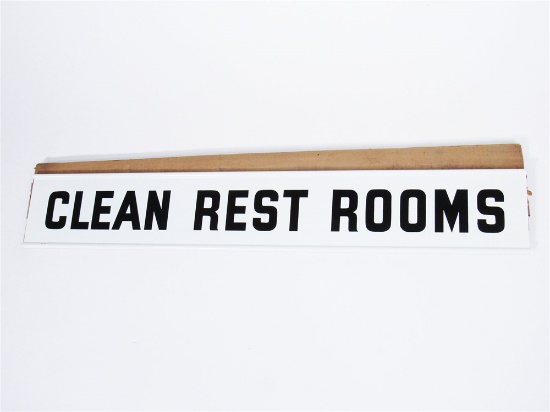 1950S FIRESTONE CLEAN REST ROOMS TIN SERVICE STATION SIGN