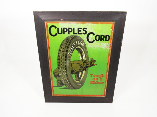 1920S CUPPLES CORD TIN GARAGE SIGN