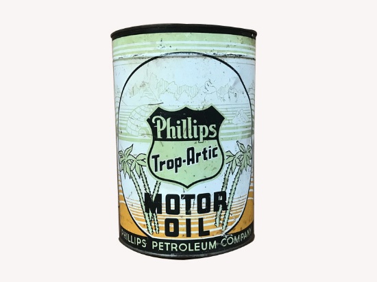 1930S PHILLIPS TROP-ARTIC OIL TIN