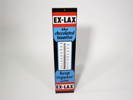 CIRCA 1930S-40S EX-LAX PORCELAIN GENERAL STORE THERMOMETER