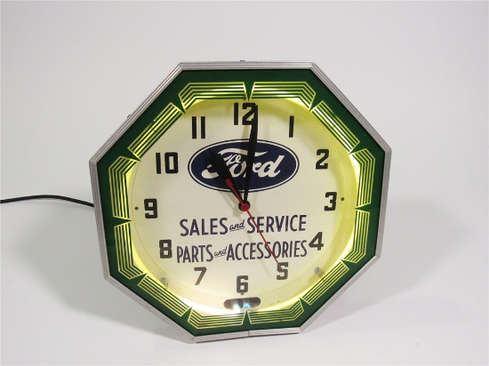 1930S-40S FORD NEON DEALERSHIP CLOCK
