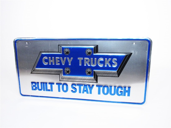 VINTAGE CHEVY TRUCK EMBOSSED TIN SIGN
