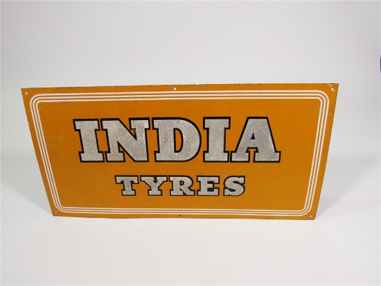 1940S INDIA TYRES PORCELAIN GARAGE SIGN