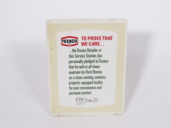 EARLY NOS 1960S TEXACO SERVICE STATION DEALER TIN SIGN