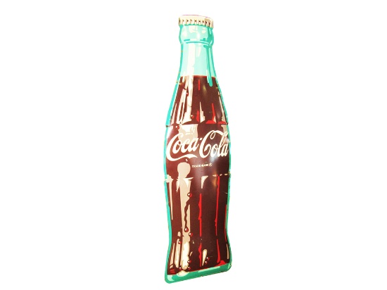 OUTSTANDING 1950S COCA-COLA TIN SIGN