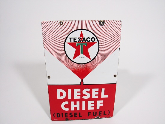 1954 TEXACO DIESEL CHIEF PORCELAIN SIGN