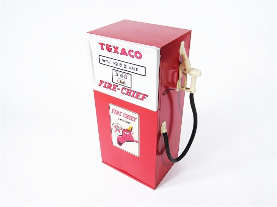 1960S TEXACO FIRE CHIEF GASOLINE CHILDS TIN TOY GAS PUMP