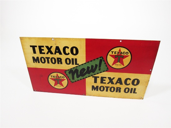 1936 TEXACO MOTOR OIL TIN SERVICE STATION SIGN