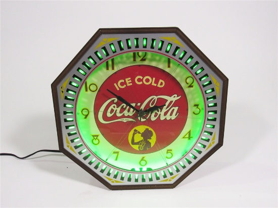 1940S COCA-COLA NEON SPINNER WALL CLOCK