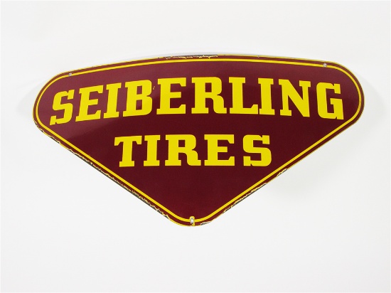 1950S SEIBERLING TIRES PORCELAIN DEALERSHIP SIGN