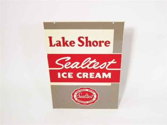 LATE 1950S LAKE SHORE SEALTEST ICE CREAM TIN SODA FOUNTAIN SIGN