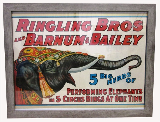 VINTAGE RINGLING BROTHERS BARNUM & BAILEY CIRCUS POSTER