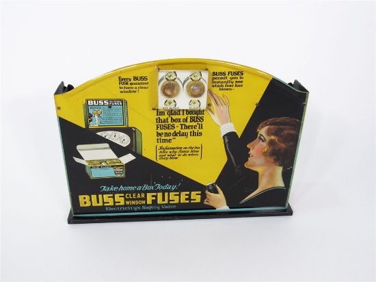 CIRCA 1920S BUSS CLEAR WINDOW FUSES GENERAL STORE COUNTERTOP DISPLAY
