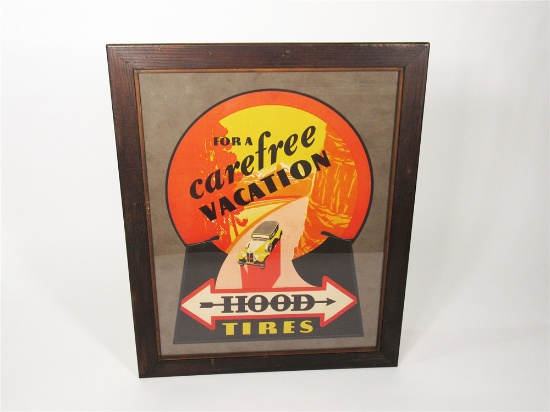 EARLY 1930S HOOD TIRES SERVICE STATION DISPLAY CARDBOARD