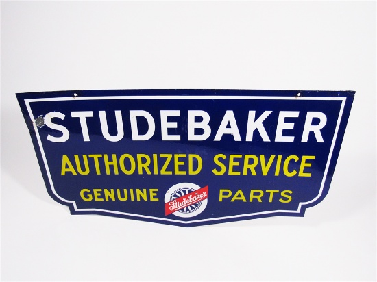 EARLY 1930S STUDEBAKER AUTHORIZED SERVICE PORCELAIN DEALERSHIP SIGN