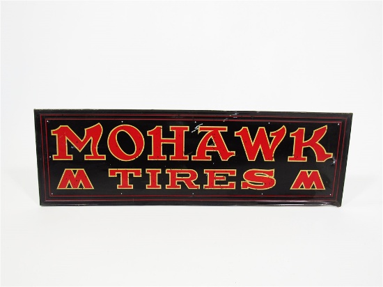 EARLY 1930S MOHAWK TIRES TIN FILLING STATION SIGN