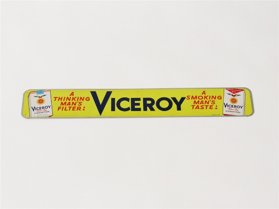 CIRCA EARLY 1960S VICEROY CIGARETTES TIN GENERAL STORE TICKER SIGN