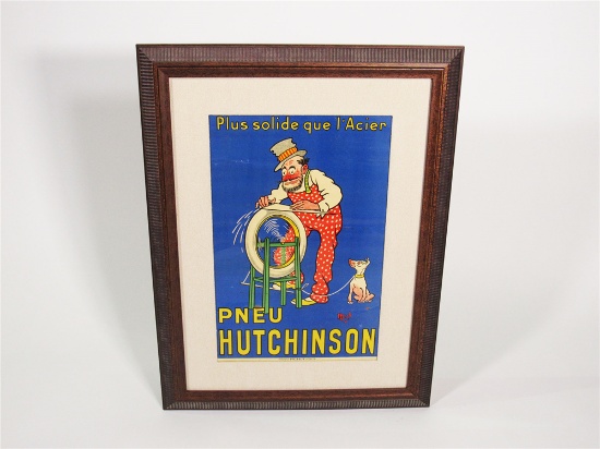 1920S-30S HUTCHINSON TIRESvAUTOMOTIVE GARAGE POSTER