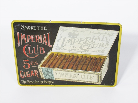 LATE TEENS IMPERIAL CLUB CIGAR EMBOSSED TIN LITHO CIGAR STORE SIGN