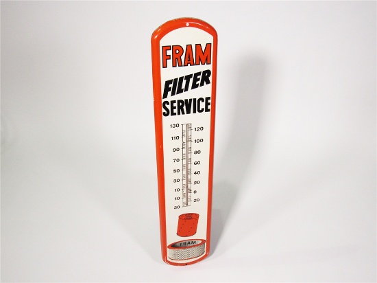 LATE 1950S-EARLY 60S FRAM FILTER SERVICE GARAGE THERMOMETER