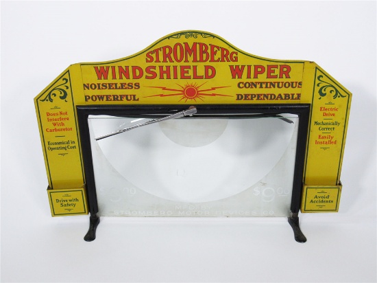 1920S STROMBERG WINDSHIELD WIPERS TIN LITHO AUTOMOTIVE GARAGE COUNTERTOP DISPLAY