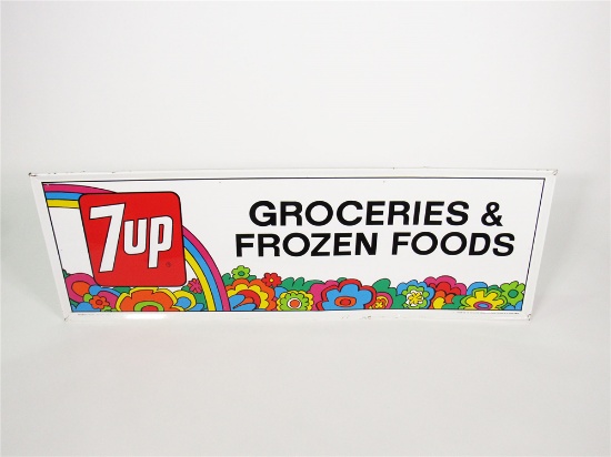 1971 7UP GROCERIES AND FROZEN FOODS GENERAL STORE SIGN