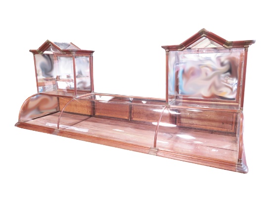 TURN-OF-THE-CENTURY DUAL STEEPLE GENERAL STORE COUNTERTOP SHOWCASE