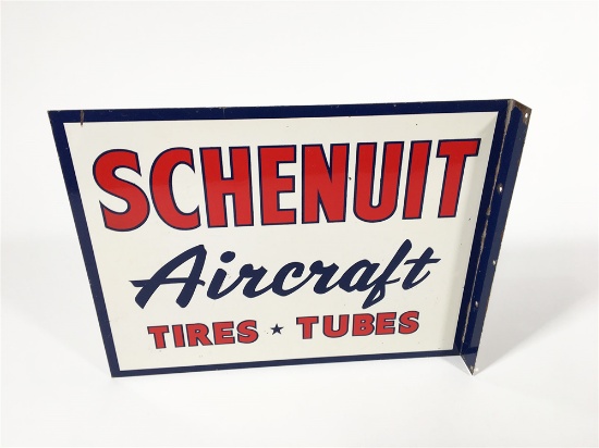 SCHENUIT AIRCRAFT TIRES-TUBES TIN FLANGE SIGN