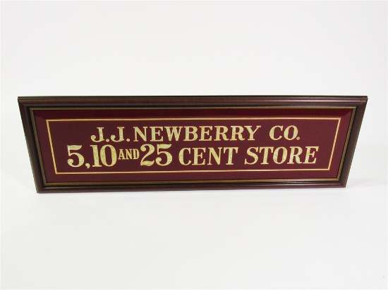 1920S JJ NEWBERRY COMPANY GLASS SIGN