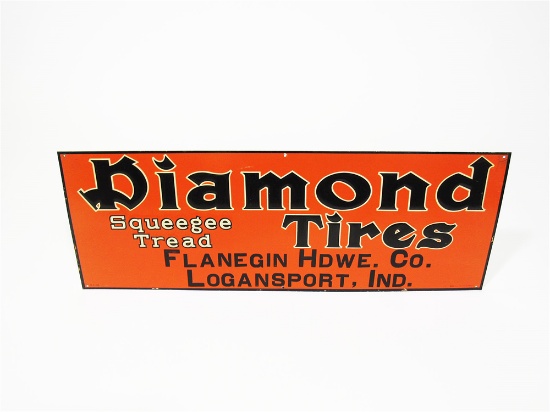 1930S DIAMOND TIRES EMBOSSED TIN GARAGE SIGN