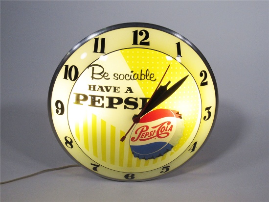 1950S PEPSI-COLA LIGHT-UP DINER CLOCK