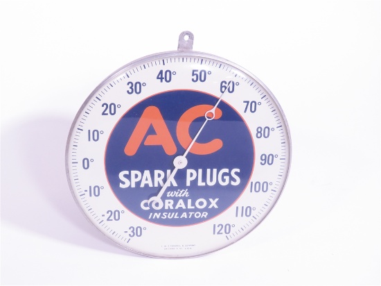 CIRCA LATE 1940S-EARLY 50S AC SPARK PLUGS DIAL THERMOMETER